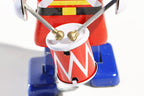 Close up of Little Drumming Soldier tin toy