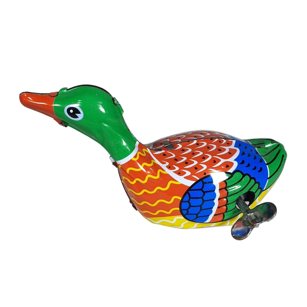 Swimming duck tin toy  with wind up key