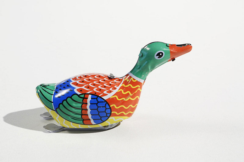 Swimming duck tin toy 