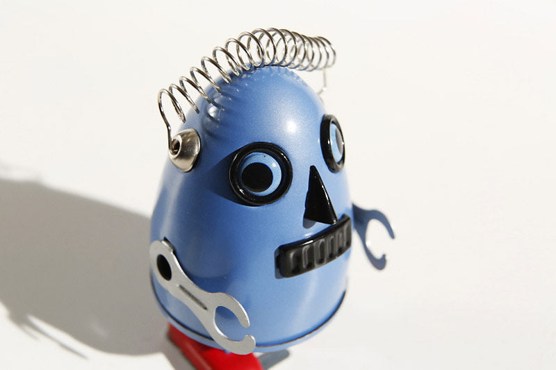Blue Egg Man Tin toy Robot 