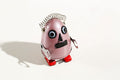 Purple Egg Man Tin Toy Robot