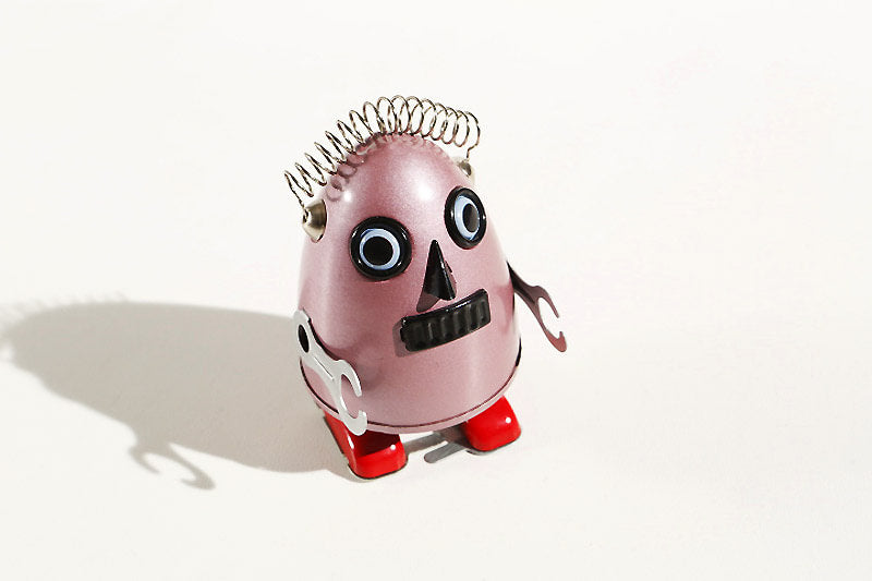 Purple Egg Man Tin Toy Robot