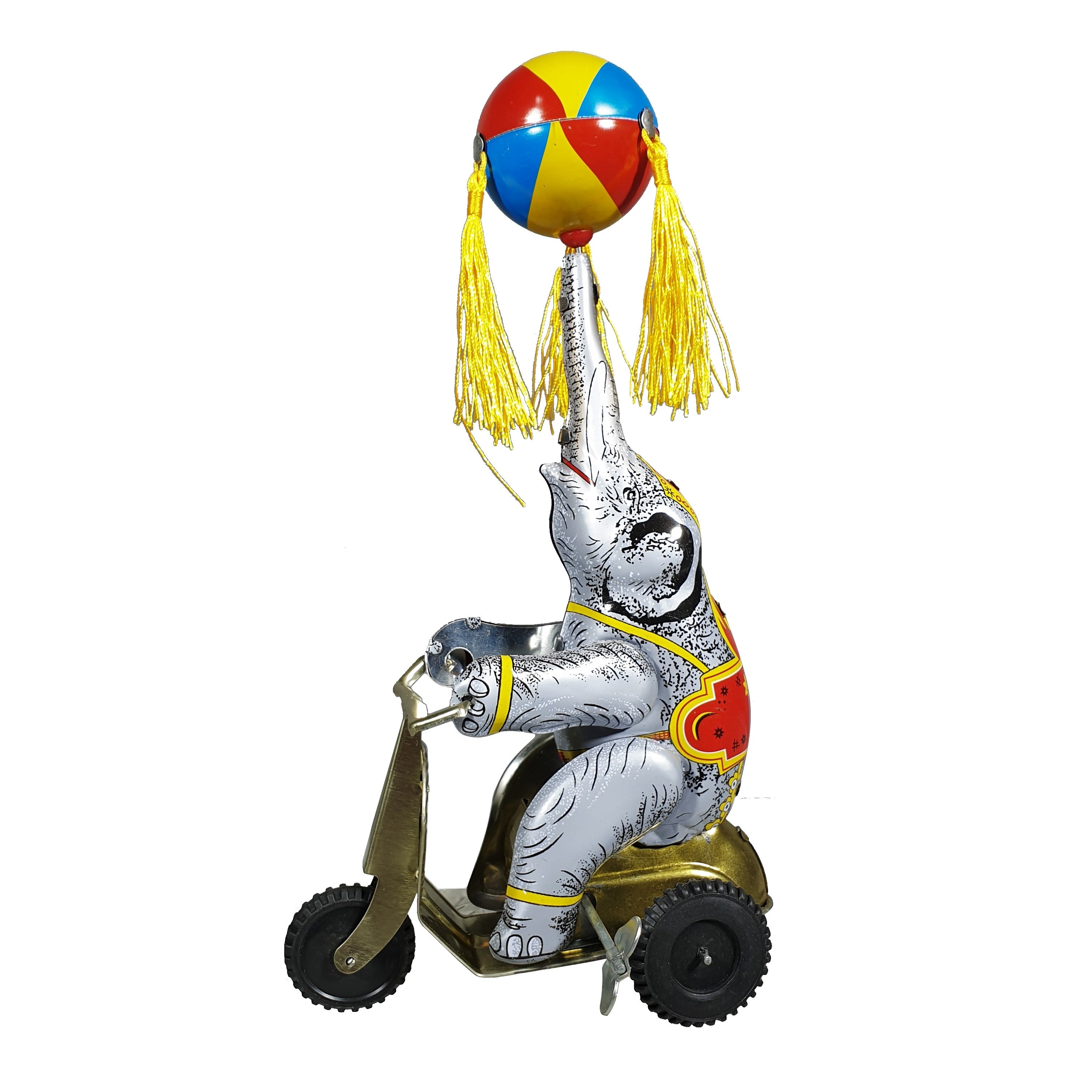 Elephant on trike tin toy