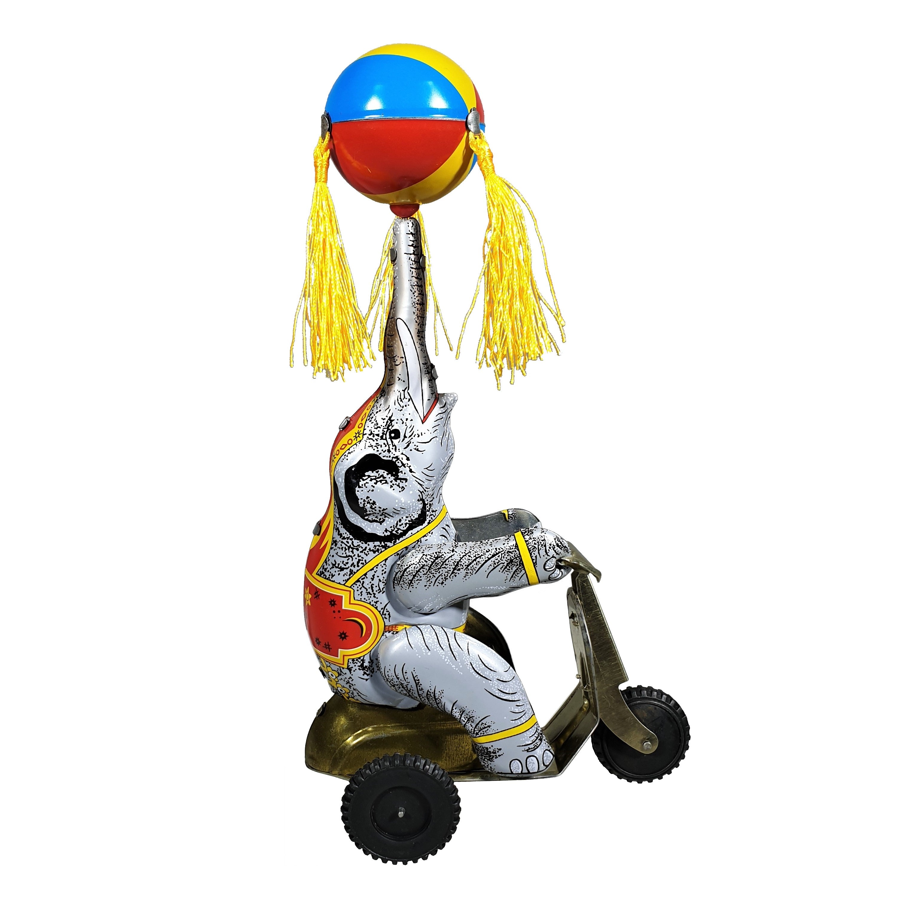 Elephant on trike tin toy