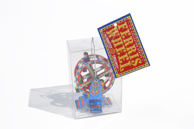 Colourful Ferris wheel Tin Toy in packaging