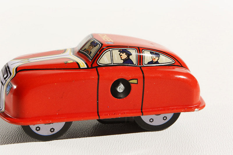 Red Fire car tin toy