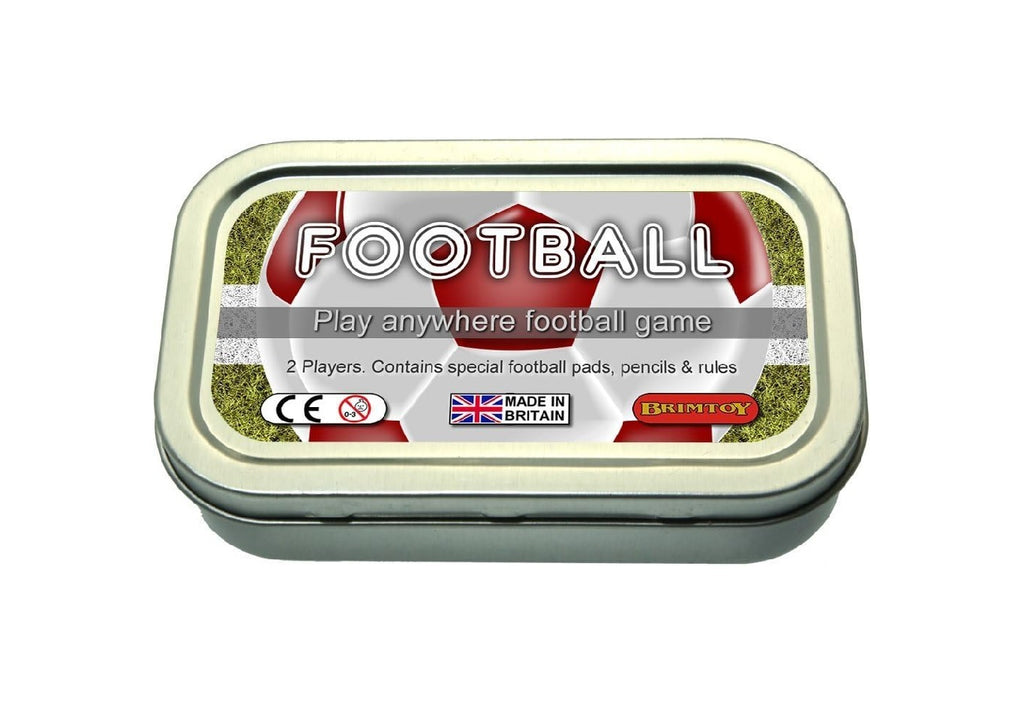 Pocket football game in a tin