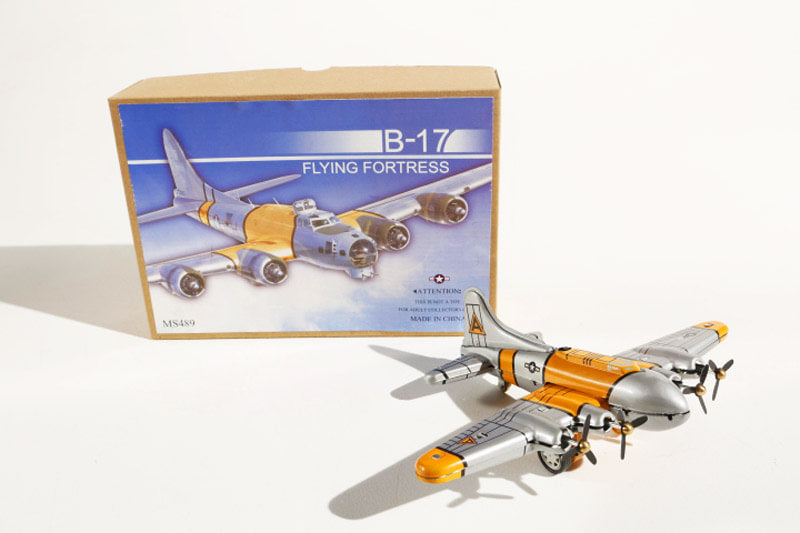 Flying fortress B17 plane tin toy with packaging