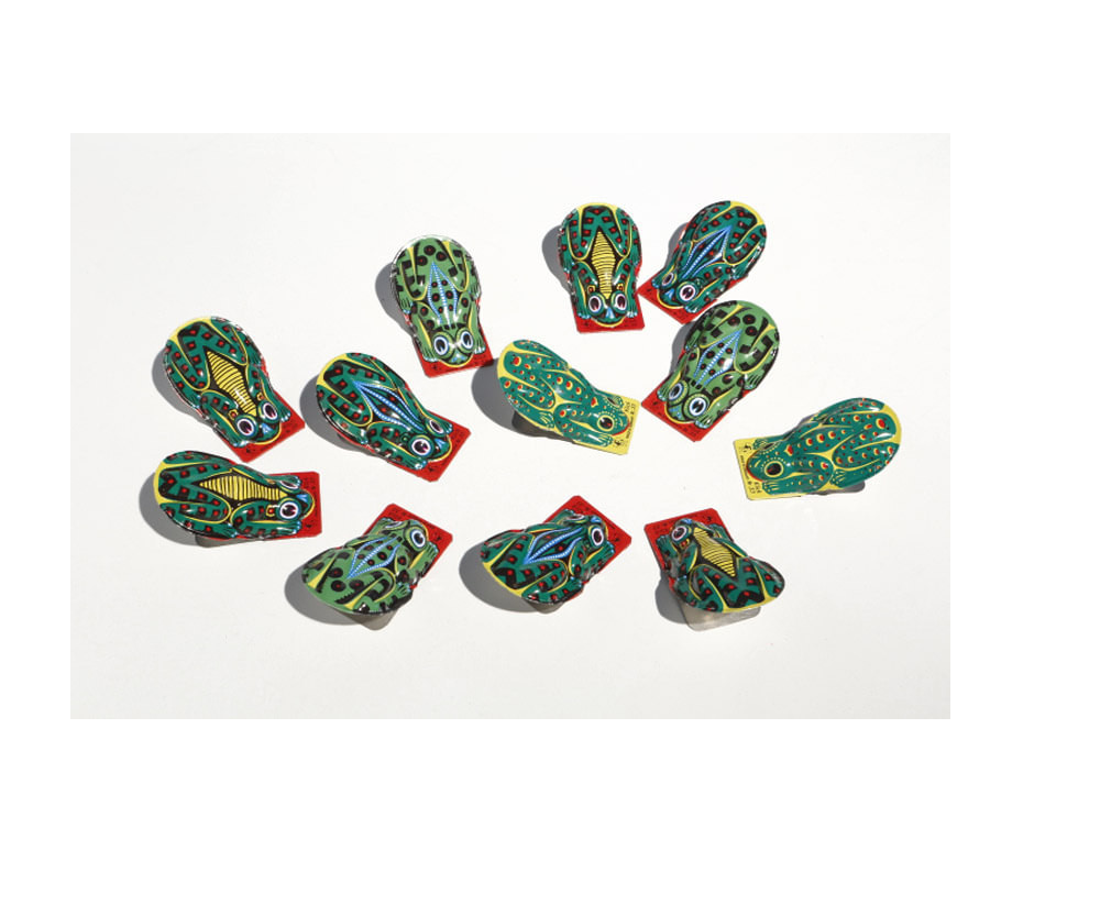 Collection of click clack frogs