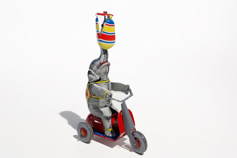 German elephant on trike tin toy