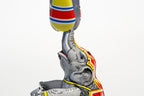 Elephant tin toy face
