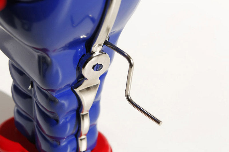 Close up of Giant Space trooper  Vintage robot tin toy 