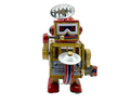 Gold big band robot tin toy - Collectable Tin Toy