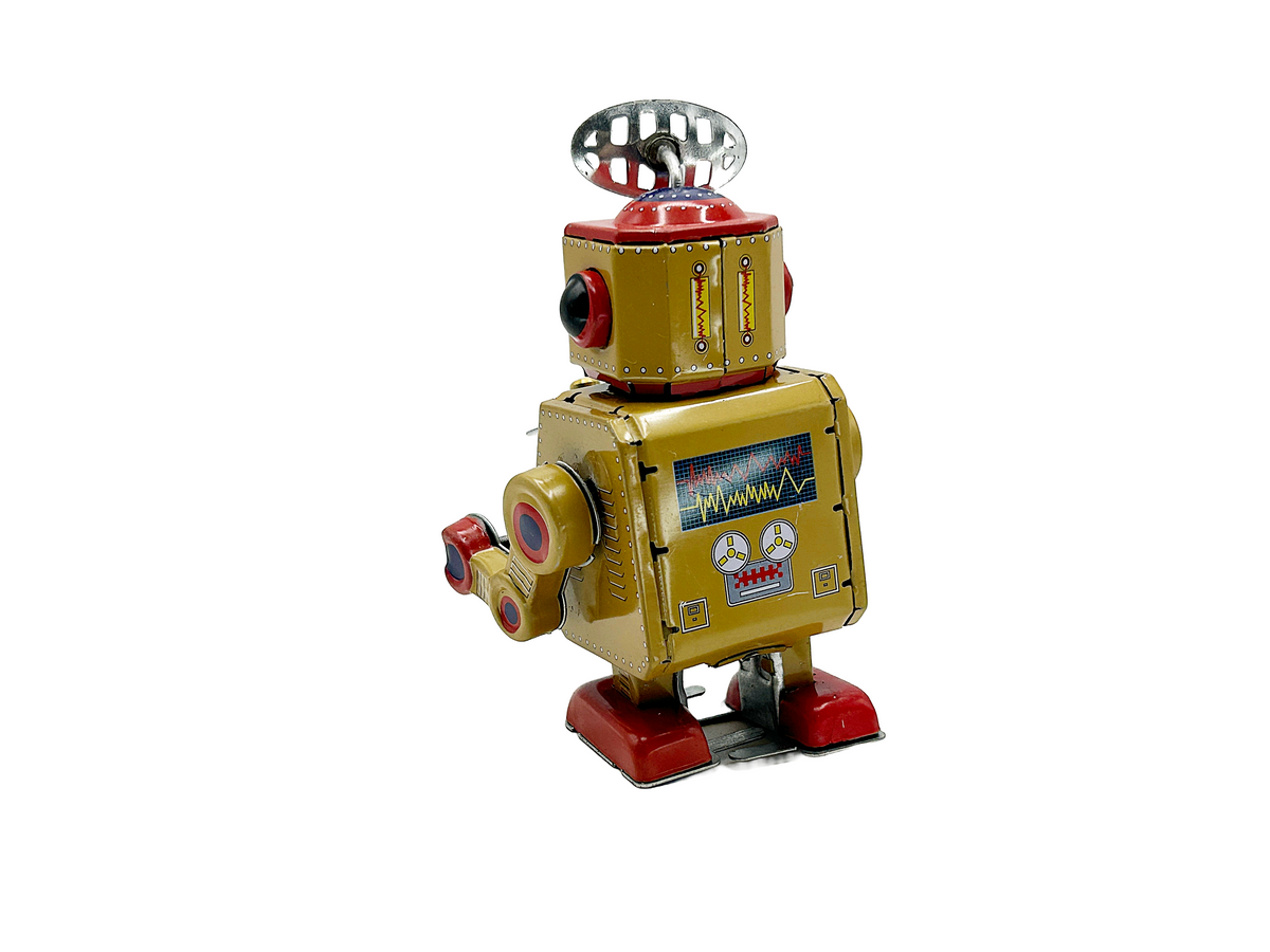Gold big band robot tin toy - Collectable Tin Toy
