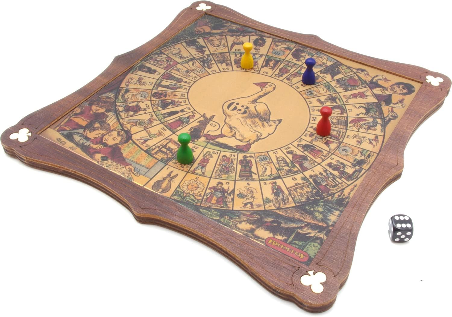 Game of Goose Board game with playing pieces