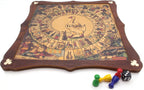 Game of goose board game with playing pieces