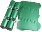 Green crackers with silver ribbon and green cracker blanks