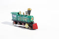 Green Wind-Up Locomotive tin toy