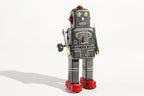 Space Man Vintage-style mechanical walking robot tin toy next 