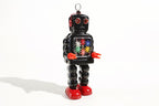 High Wheel Vintage robot tin toy  