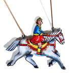 Horse from horse carousel fairground tin toy
