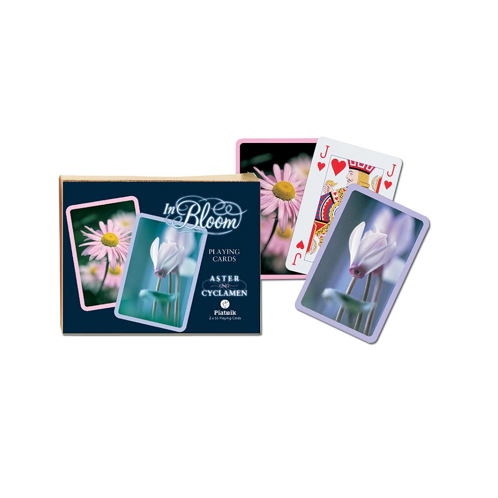 In Bloom Playing cards with floral designs 