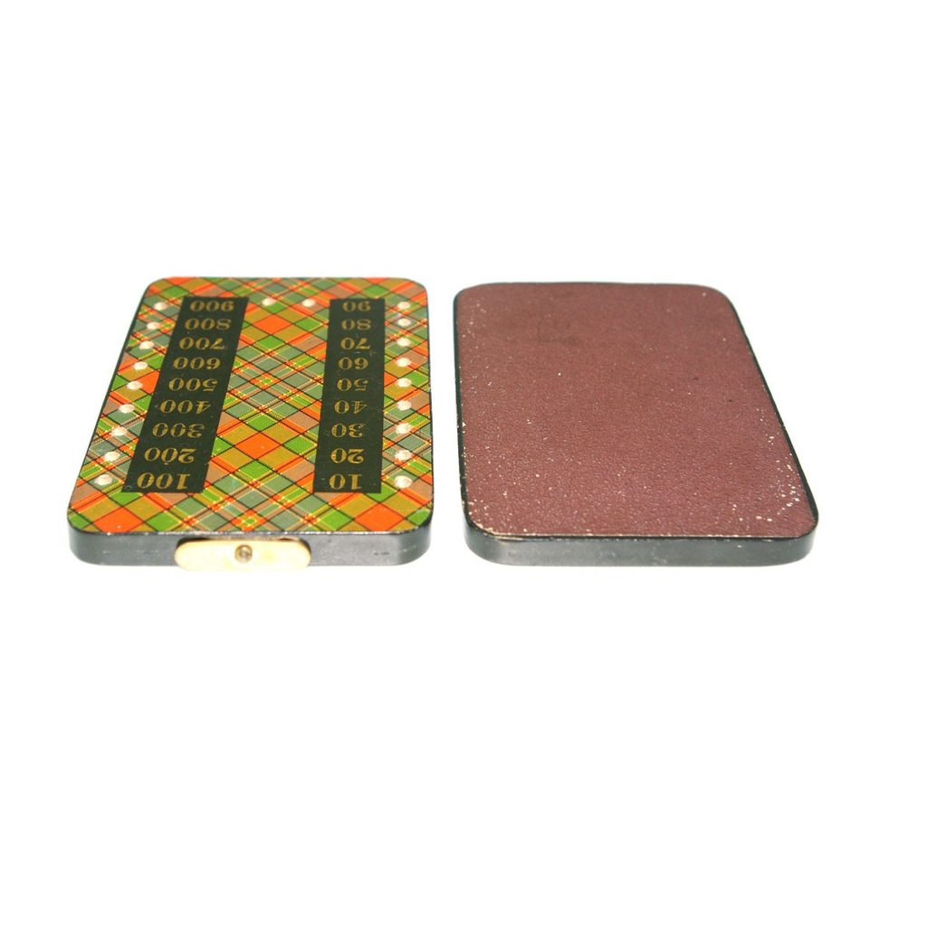 Mauchline tartan ware Bezique markers
