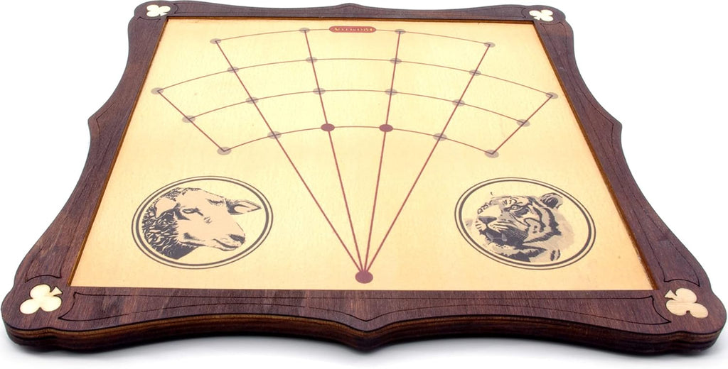 Lambs and tigers wooden board game