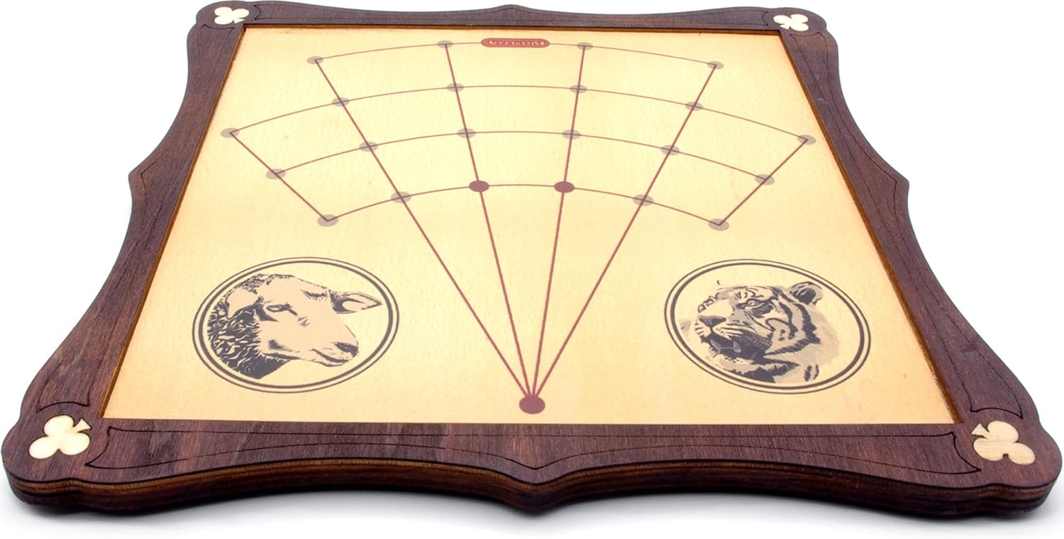 Lambs and tigers wooden board game