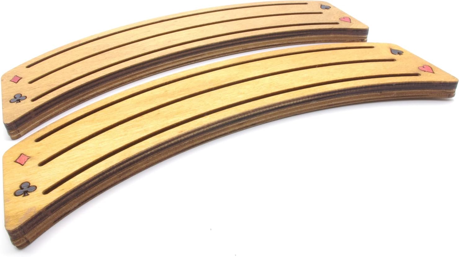 Two large wooden card holders