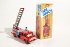 Large Fire Engine with ladder Tin Toy with colourful packaging

