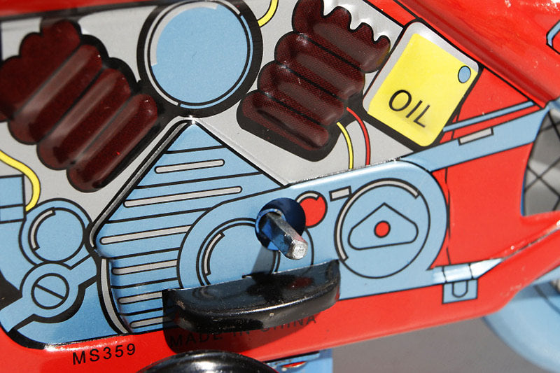 Close up of large Harley  Davidson Sportster tin toy