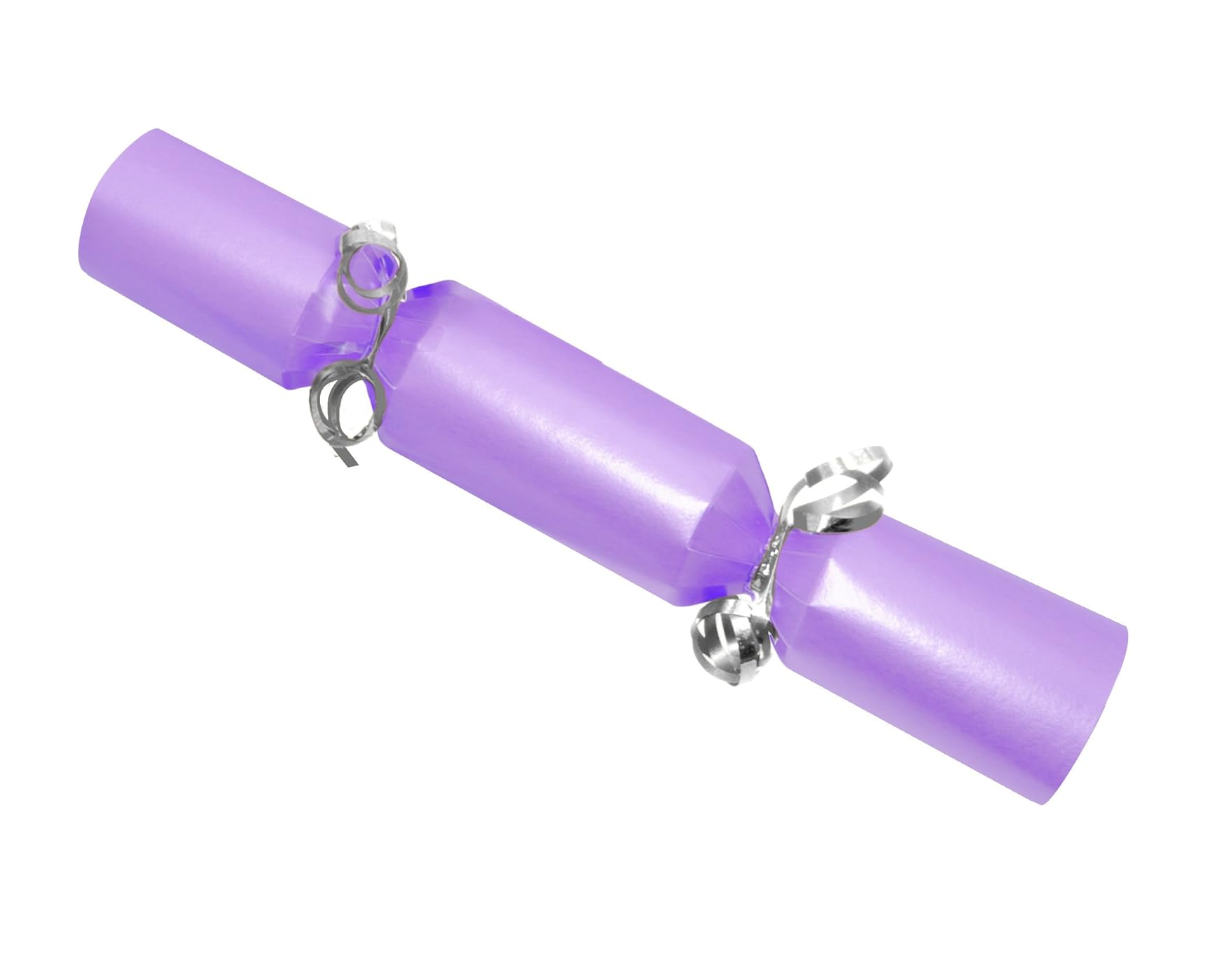 Purple cracker with silver ribbon