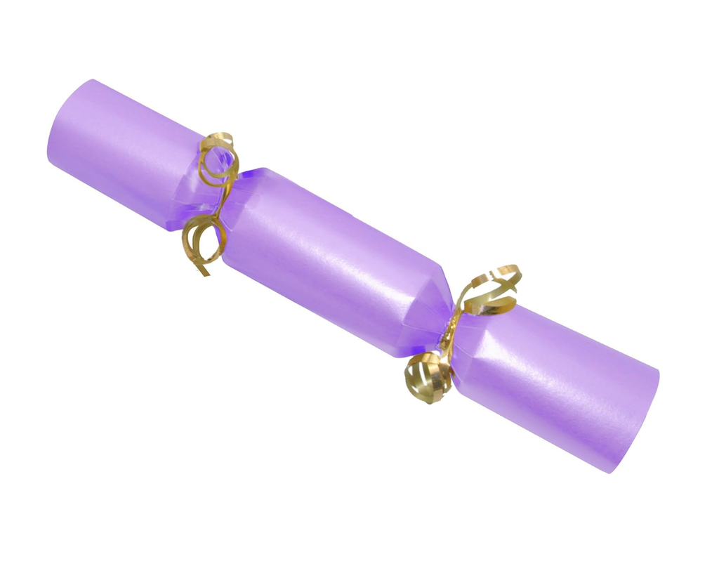 Purple cracker with gold ribbon