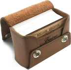 Brown leather Bezique card game set