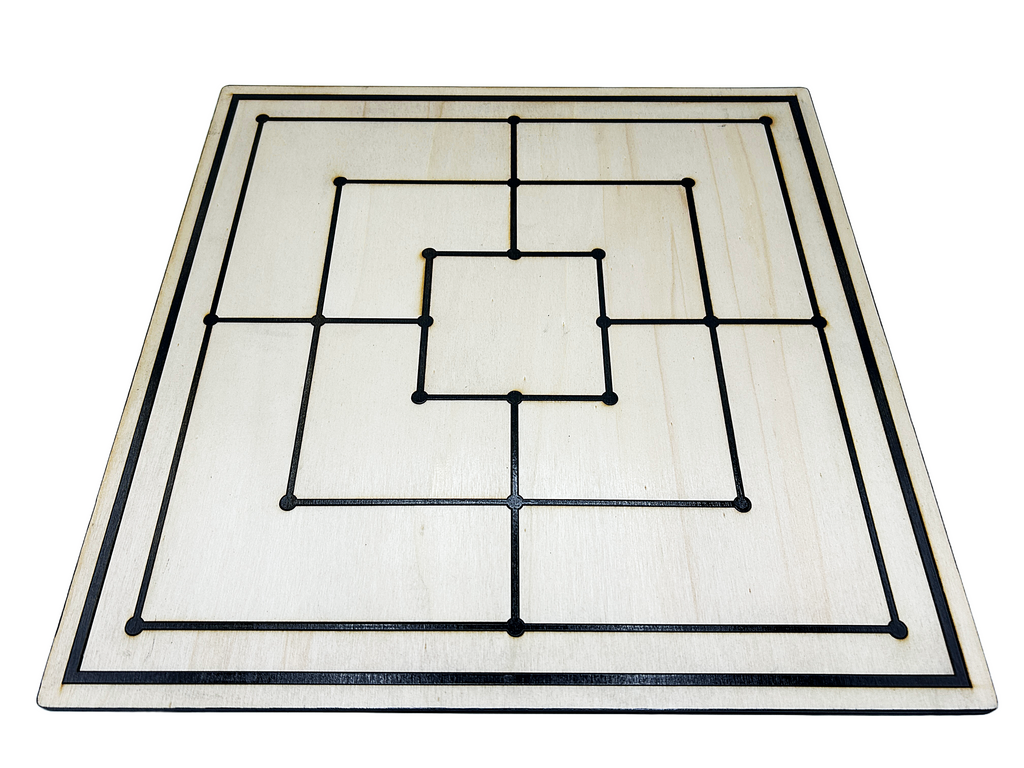 40cm Light Wooden Nine Men's Morris Board Game