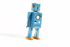 Blue Lilliput tin toy robot 