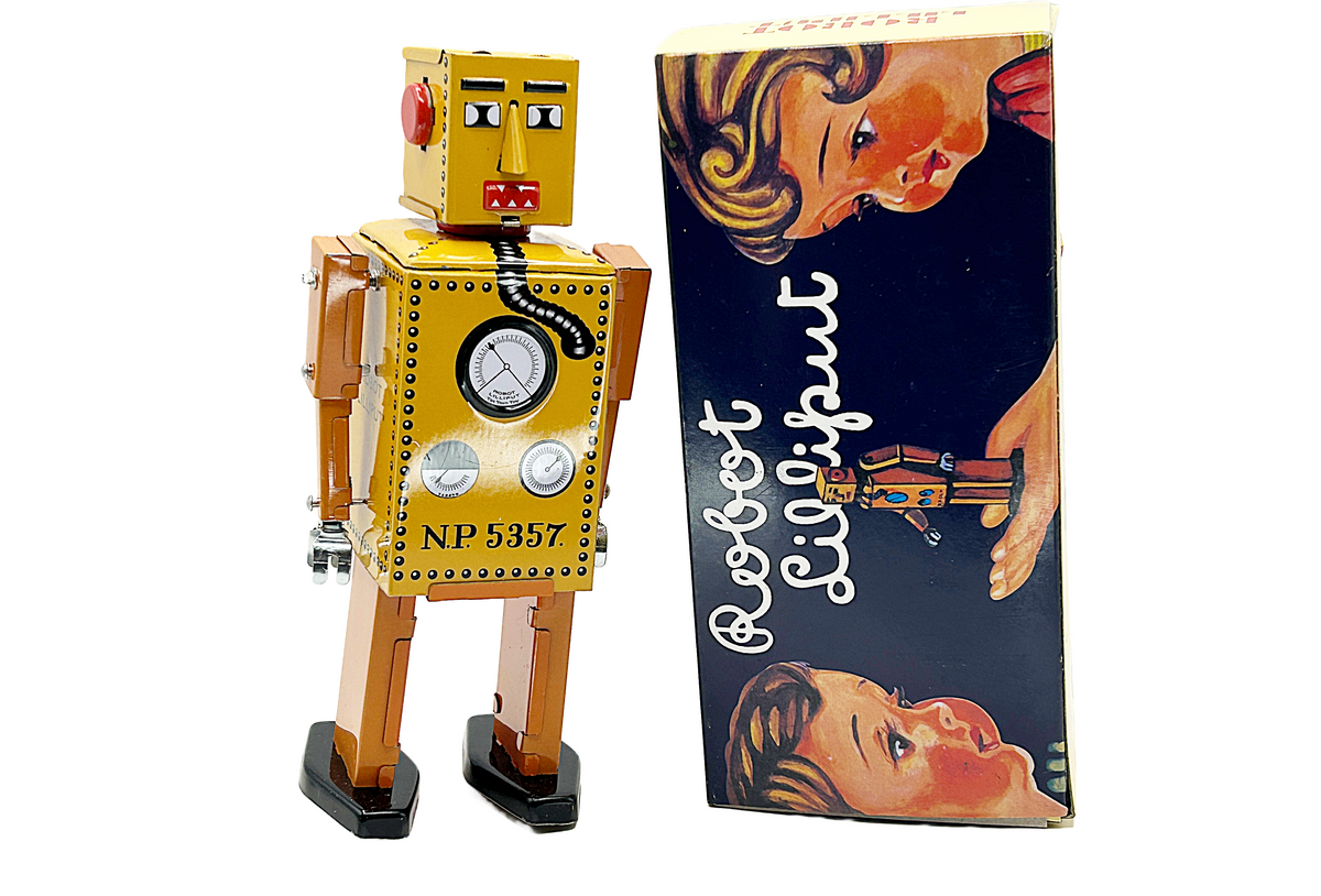 Lilliput Robot - Yellow - Collectable Tin Toy