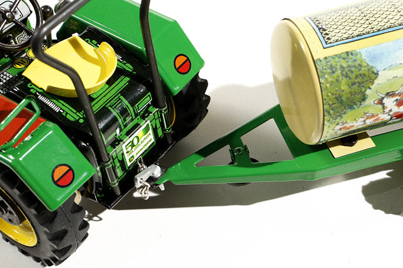 Close up of Liquid manure trailer tin toy