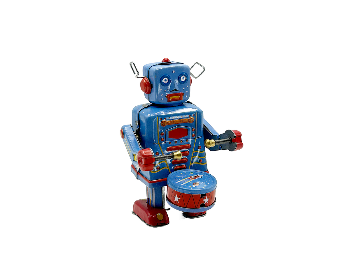 Little drumming robot - Collectable Tin Toy