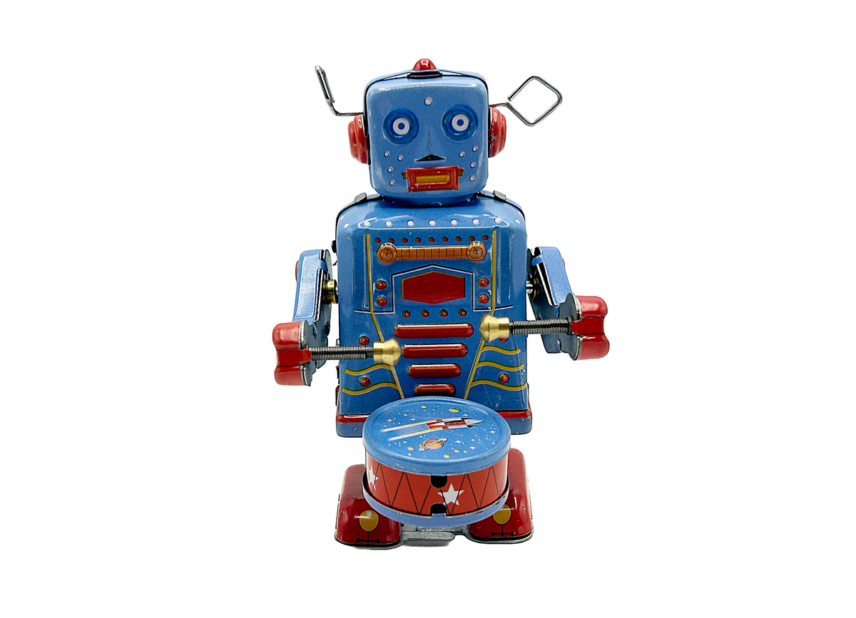 Little drumming robot - Collectable Tin Toy