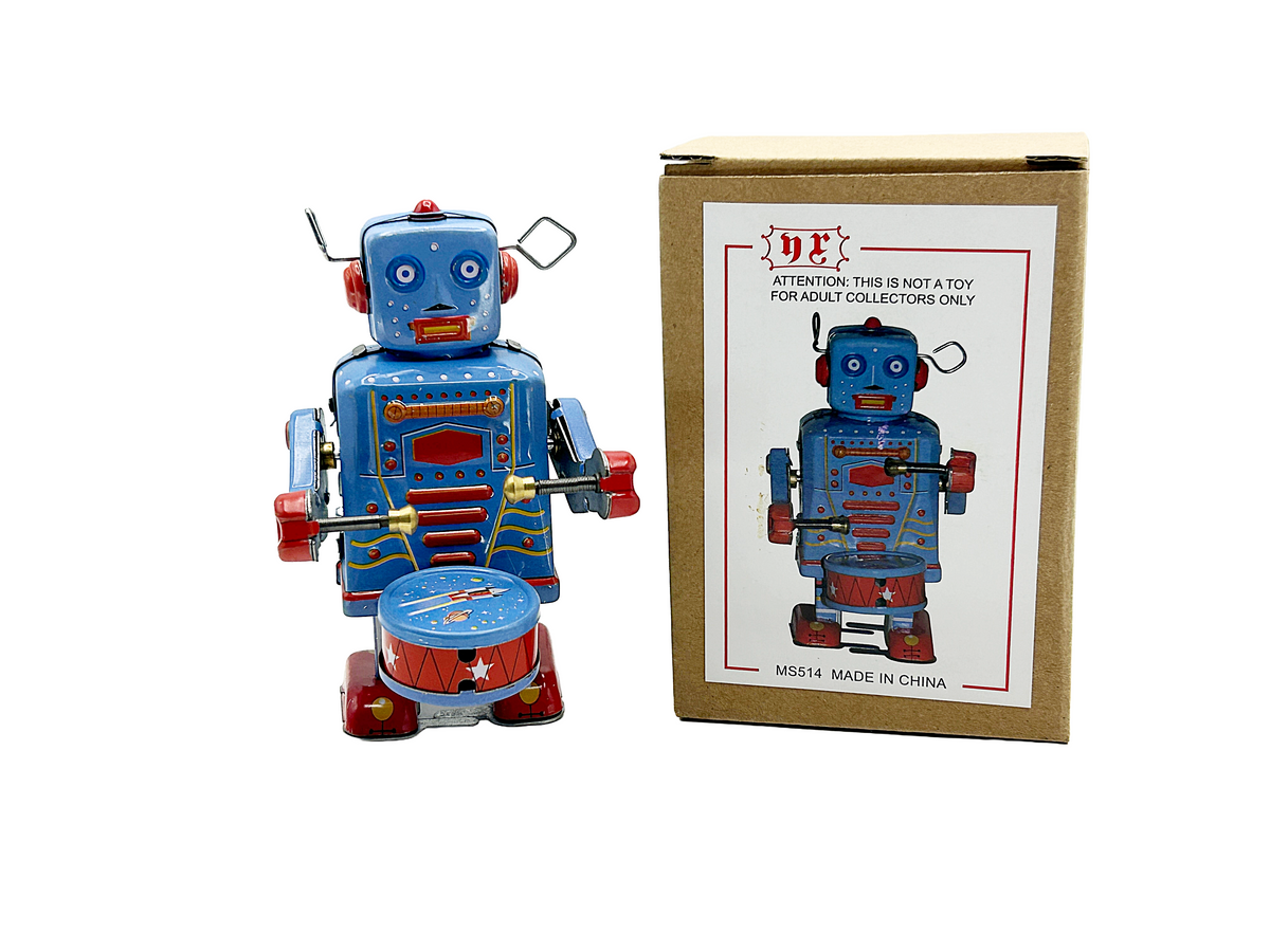 Little drumming robot - Collectable Tin Toy