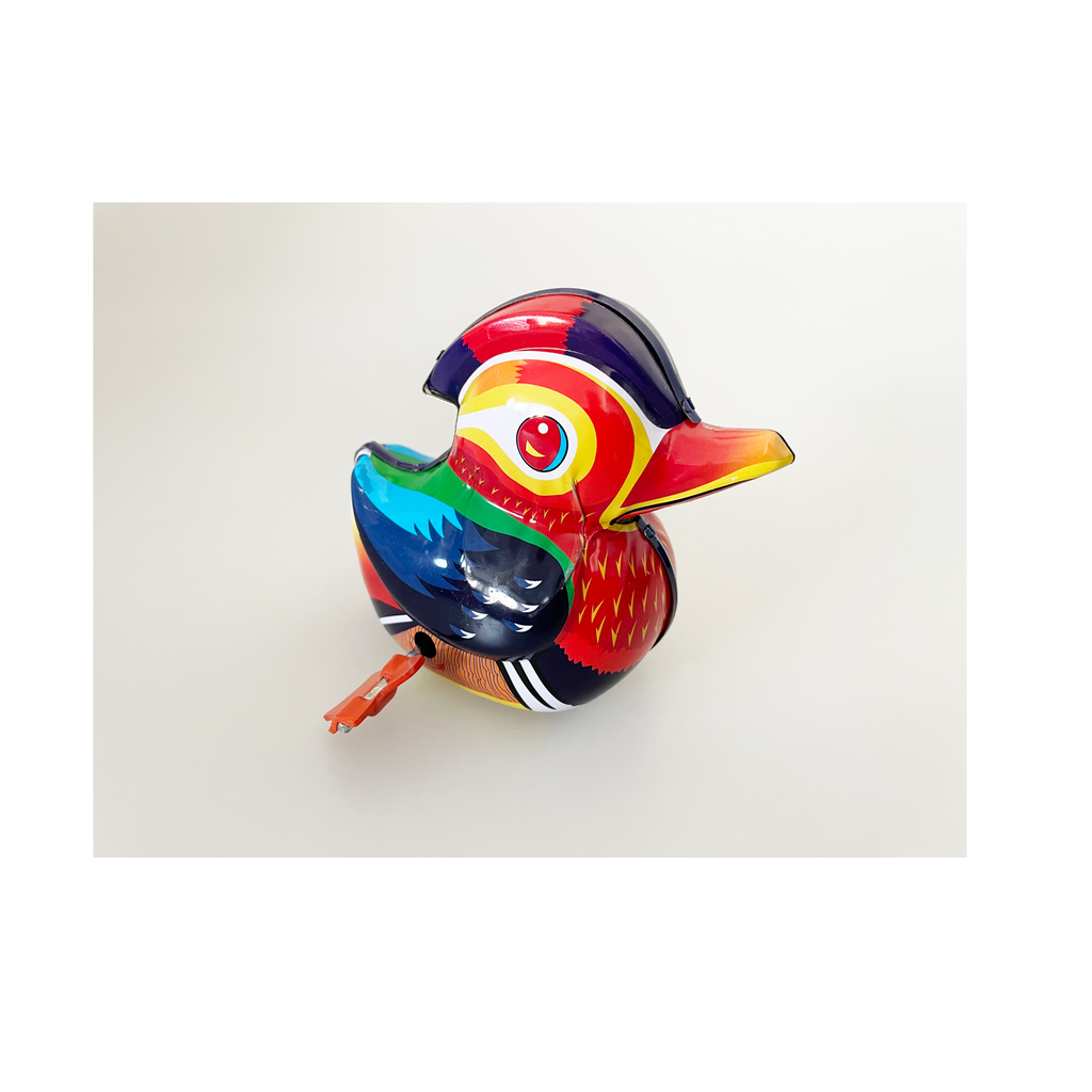 Colourful Mandarin Duck Tin Toy