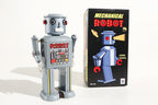 Mechanical Vintage tin toy robot with packaging 
