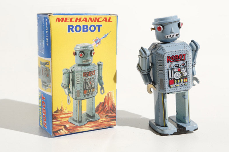 Mechanoid  Vintage tin toy robot  with packaging