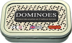 Set of dominoes in a metal tin 