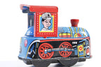 Mini Locomotive Colourful tin toy train with a driver figure 