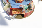 Mini Roof carousel tin toy lever