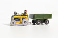 Mini tractor and trailer tin toy