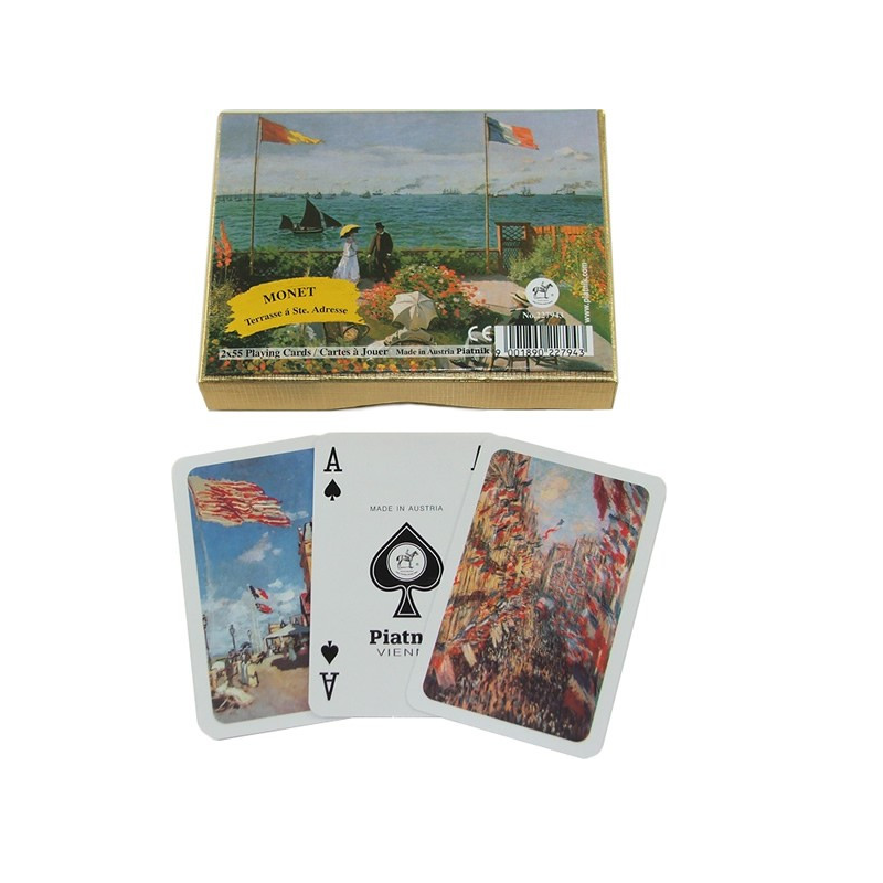 Monet Playing cards with a scenic design on the cover 